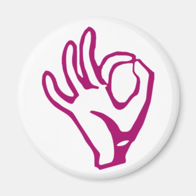 hand sign OK Magnet (Front)