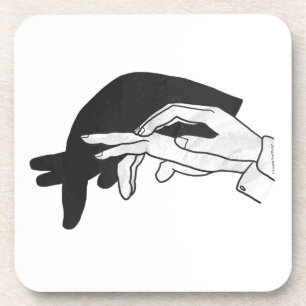 Hand Silhouette Anteater Coaster