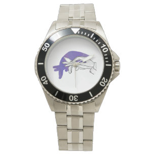 Hand Silhouette Anteater Purple Watch