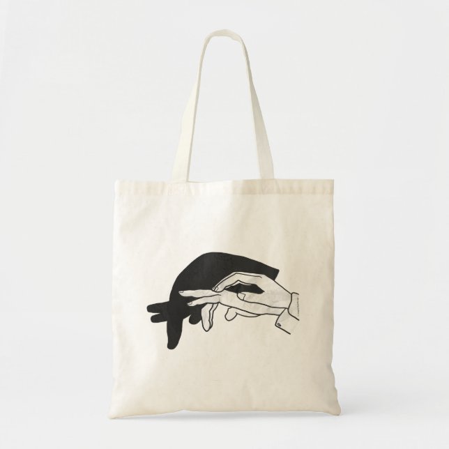 Hand Silhouette Anteater Tote Bag (Front)