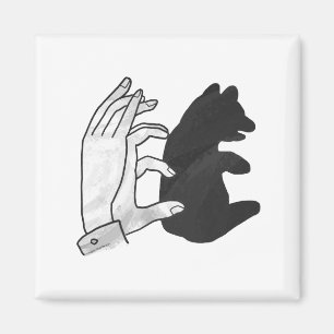 Hand Silhouette Bear Cub Magnet