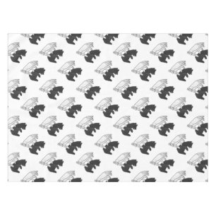 Hand Silhouette Bear Cub Tablecloth
