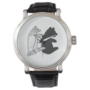Hand Silhouette Bear Cub Watch