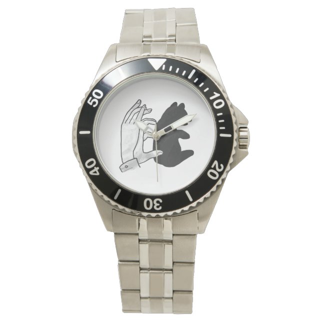 Hand Silhouette Bear Cub Watch (Front)