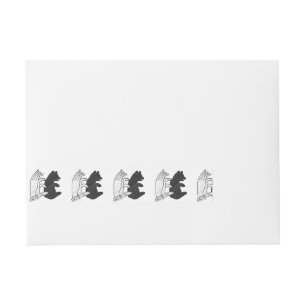 Hand Silhouette Bear Cub Wraparound Address Label