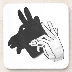 Hand Silhouette Billy Goat Coaster