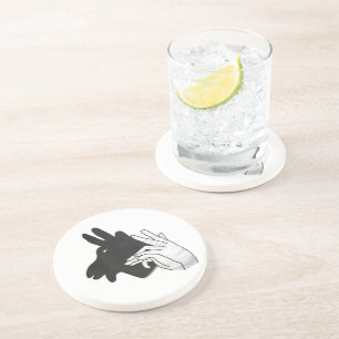 Hand Silhouette Billy Goat Coaster