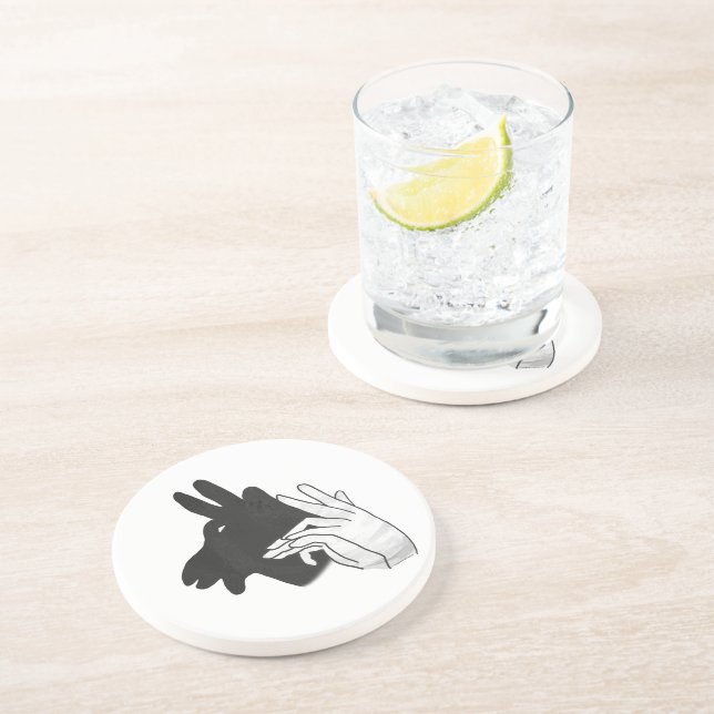 Hand Silhouette Billy Goat Coaster (Side)