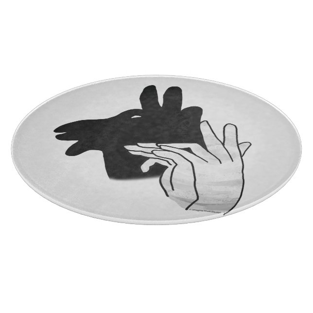 Hand Silhouette Billy Goat Cutting Board (Corner)
