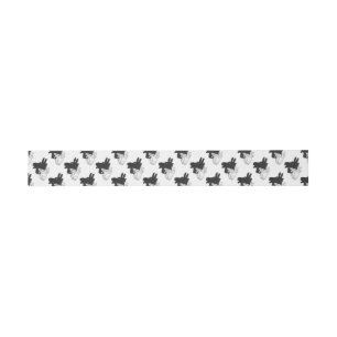 Hand Silhouette Billy Goat Grey Invitation Belly Band