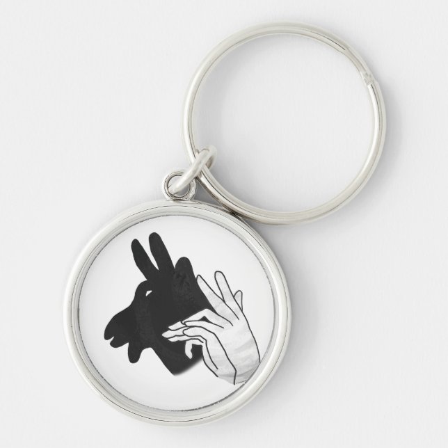 Hand Silhouette Billy Goat Key Ring (Front)