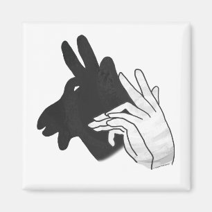 Hand Silhouette Billy Goat Magnet