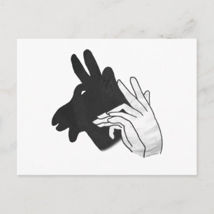 Hand Silhouette Billy Goat Postcard