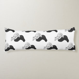 Hand Silhouette Camel Body Cushion