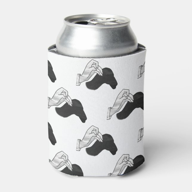 Hand Silhouette Camel Can Cooler (Can Front)