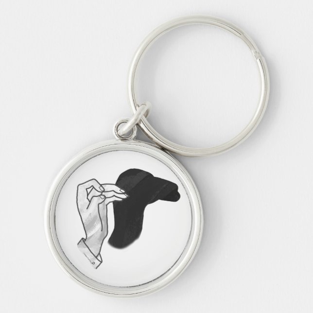 Hand Silhouette Camel Key Ring (Front)