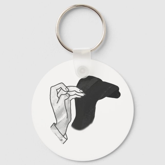 Hand Silhouette Camel Key Ring (Front)