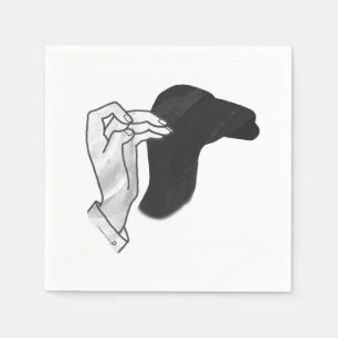 Hand Silhouette Camel Napkin