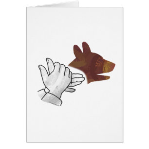 Hand Silhouette Dog Brown