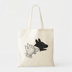 Hand Silhouette Dog Tote Bag