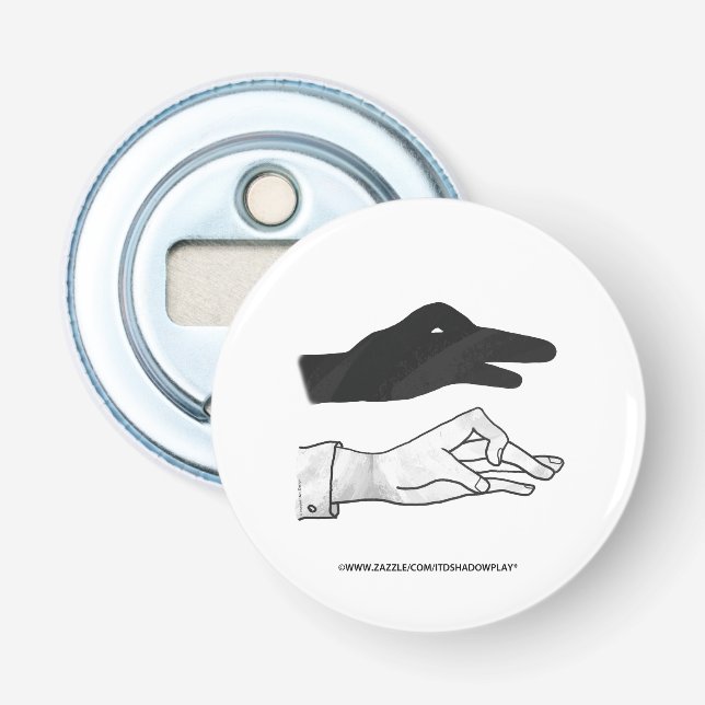 Hand Silhouette Duck Bottle Opener (Front)