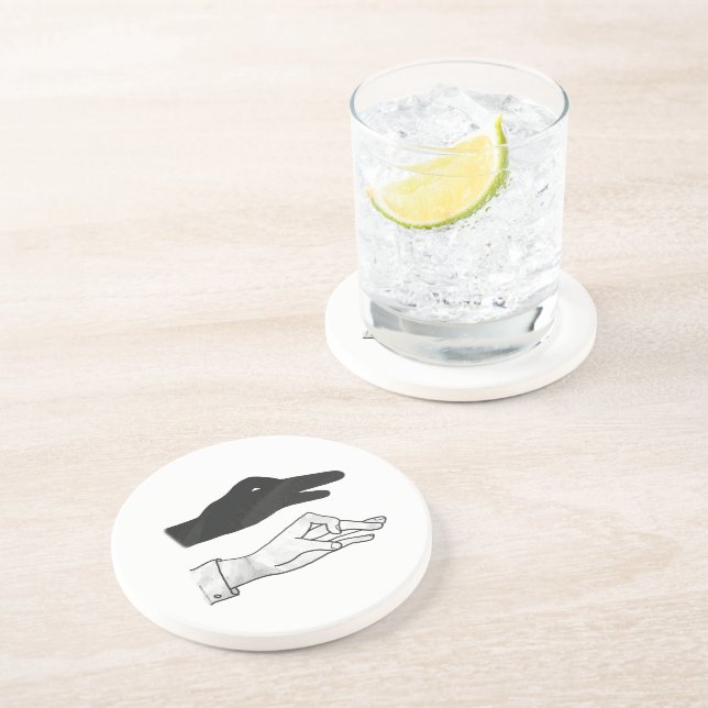 Hand Silhouette Duck Coaster (Side)