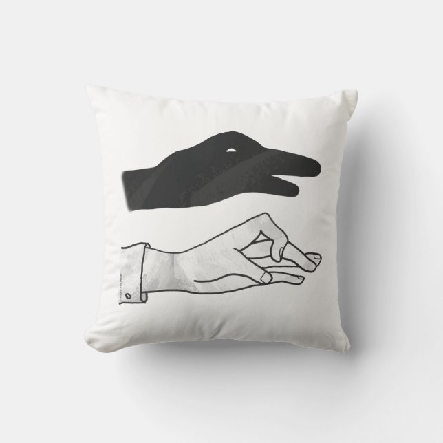 Hand Silhouette Duck Cushion (Front)