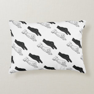 Hand Silhouette Duck Decorative Cushion