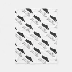 Hand Silhouette Duck Fleece Blanket