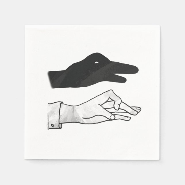 Hand Silhouette Duck Napkin (Front)