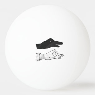 Hand Silhouette Duck Ping Pong Ball