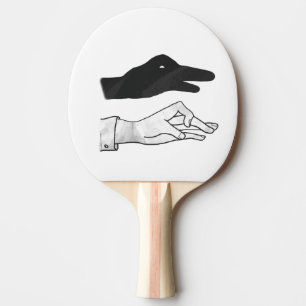 Hand Silhouette Duck Ping Pong Paddle