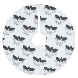 Hand Silhouette Eagle Brushed Polyester Tree Skirt