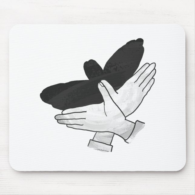 Hand Silhouette Eagle Mouse Pad (Front)