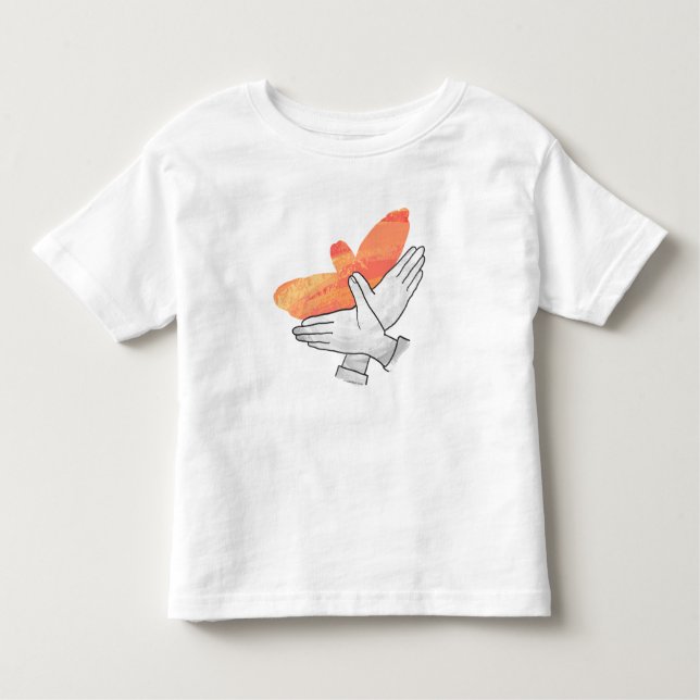 Hand Silhouette Eagle Orange Toddler T-Shirt (Front)