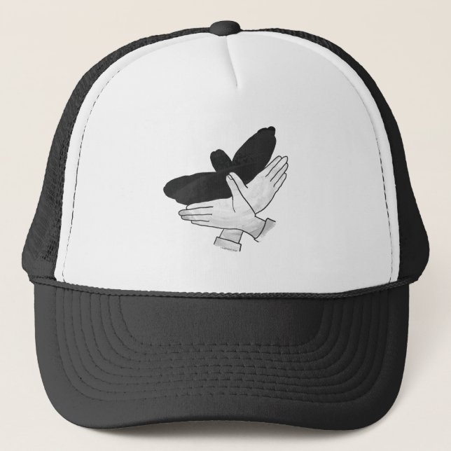 Hand Silhouette Eagle Trucker Hat (Front)