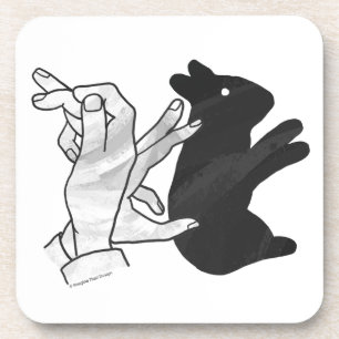Hand Silhouette Rabbit Coaster