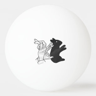 Hand Silhouette Rabbit Ping Pong Ball
