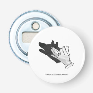 Hand Silhouette Wolf Bottle Opener