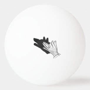 Hand Silhouette Wolf Ping Pong Ball