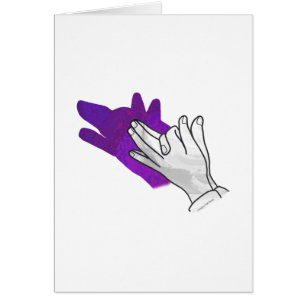 Hand Silhouette Wolf Purple