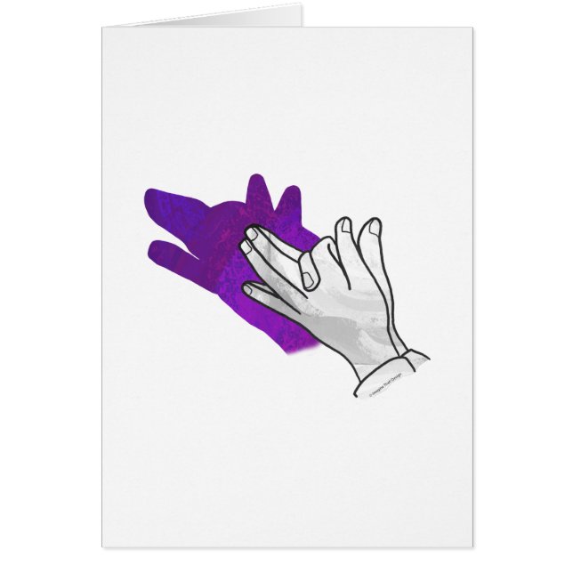 Hand Silhouette Wolf Purple (Front)