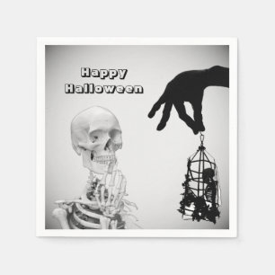 Hand Skeleton Halloween Paper Napkin