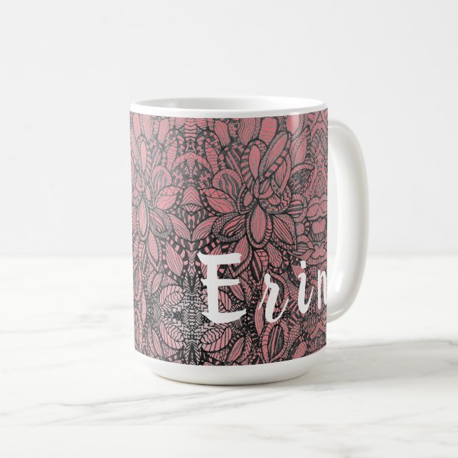 Hand Sketch Design Personalized  Coffee Mug (Front Right)