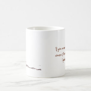 Hand sketched lighthouse with rocks peaceful scene coffee mug
