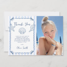 Hand Srawn Seashell Birthday Thank You Card