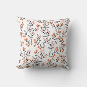 Hand stitch Embroidery Seamless pattern with liber Cushion