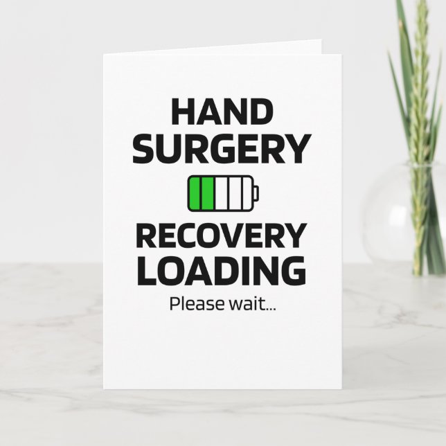 Hand Surgery Recovery Gifts | Broken Hand Surgery Card (Front)