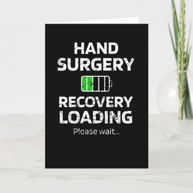 Hand Surgery Recovery Gifts | Broken Hand Surgery Card (Front)