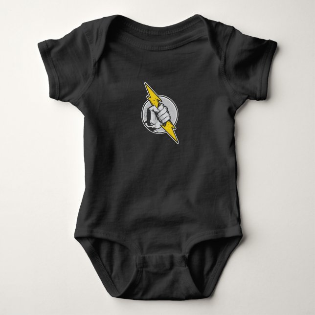 Hand thunder bolt baby bodysuit (Front)